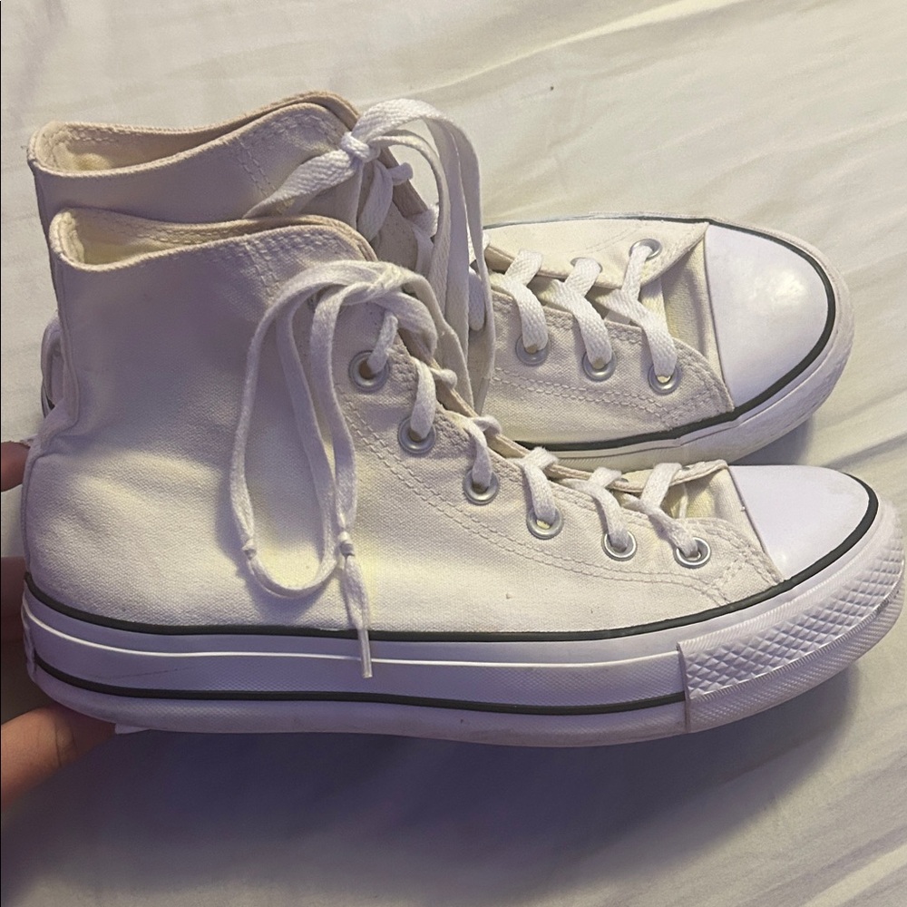 Converse White High-Top Sneakers